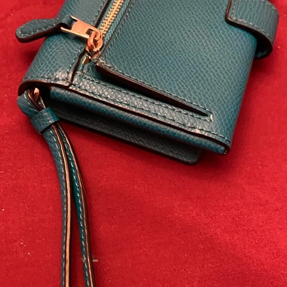 Coach Teal Wristlet Wallet - Picture 7 of 16